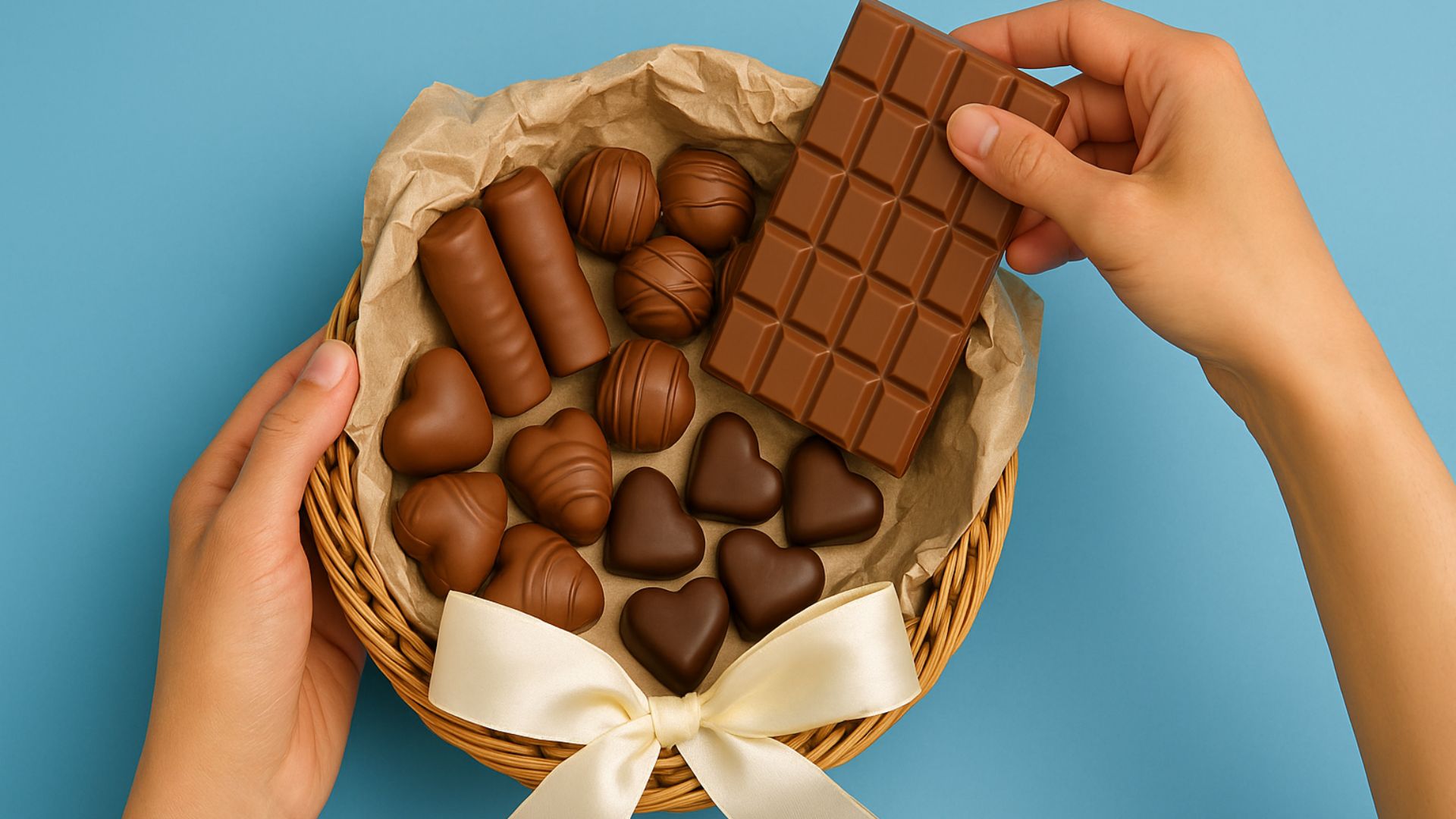 Como fazer uma cesta de chocolate simples e barata para presente ...